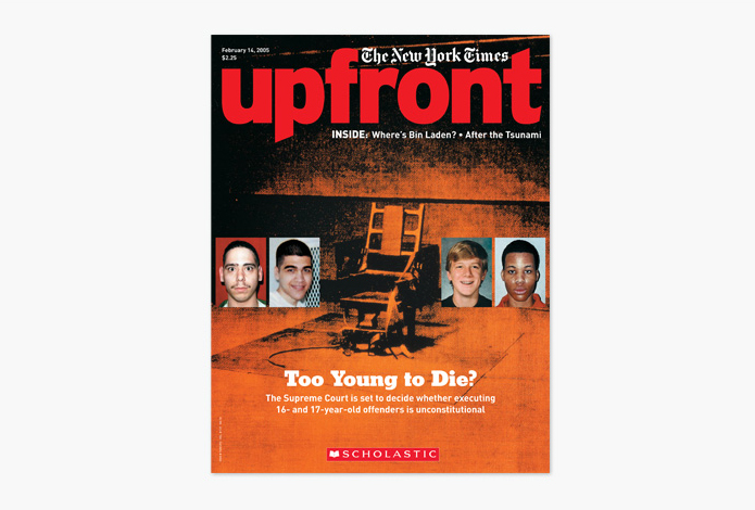 The New York Times Upfront, Cover: Too Young to Die? Death Penalty, illustration by Andy Warhol